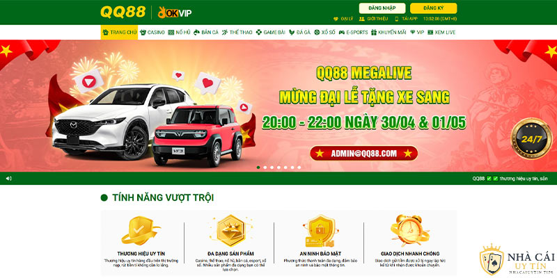QQ88 - nhà cái uy tín về sảnh casino, nổ hũ, thể thao